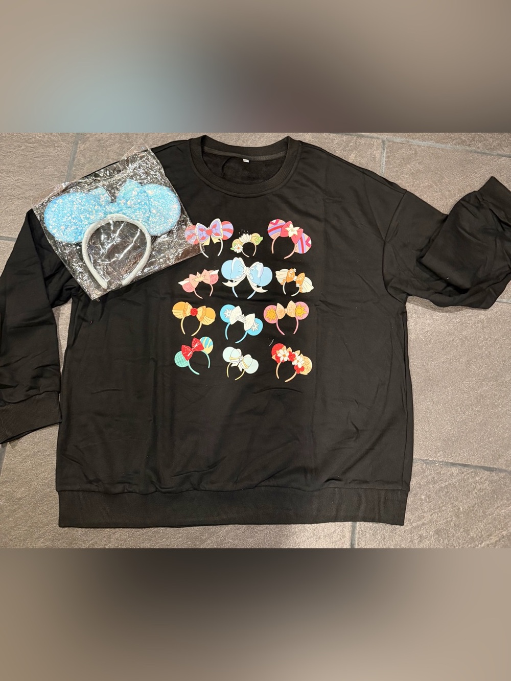 Women’s Disney Ears Sweatshirt with Sequin Ears Bundle